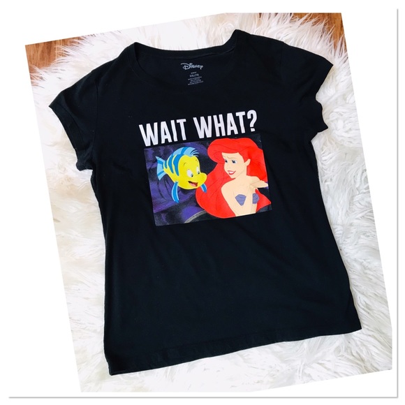 Disney Tops Disney Ariel Flounder Little Mermaid Black T Shirt Poshmark